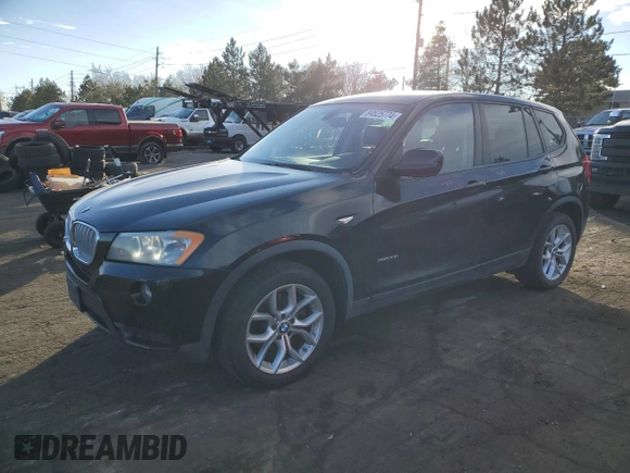 2013 BMW X3 xDrive35i with VIN 5UXWX7C53DL977769, listed as a Copart auction lot 84625774 with 128,981 mi miles and Salvage Title. Bid and sale history available at DreamBid. Image 1.