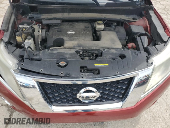 2016 Nissan Pathfinder Platinum with VIN 5N1AR2MM5GC636419, listed as a Copart auction lot 60929575 with 214,138 mi miles and Salvage title. Bid and sale history available at DreamBid. Image 12.