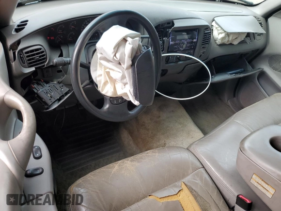 1997 Ford F-150 with VIN 1FTDX1767VNA57898, listed as a Copart auction lot 60908125 with 236,399 mi miles and Salvage title. Bid and sale history available at DreamBid. Image 8.
