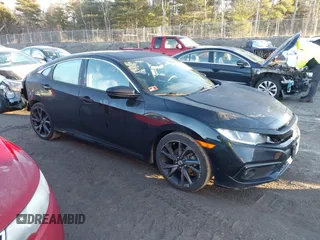 2019 Honda Civic Sport with VIN 2HGFC2F84KH514704, listed as a IAAI auction lot 41225362 with 43,111 mi miles and . Bid and sale history available at DreamBid. Image 1.