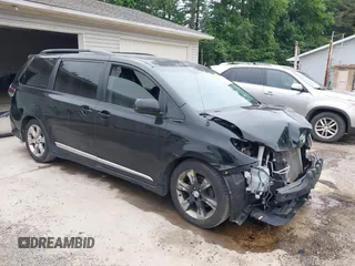 2011 Toyota Sienna SE with VIN 5TDXK3DC9BS119633, listed as a IAAI auction lot 42421246 with 240,949 mi miles and . Bid and sale history available at DreamBid. Image 1.