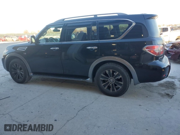 2017 Nissan Armada SL with VIN JN8AY2ND6H9005803, listed as a Copart auction lot 83749644 with 113,310 mi miles and Salvage Title. Bid and sale history available at carsss.com. Image 2.