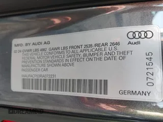 2024 Audi A5 Sportback S line Premium Plus z VIN WAUFACF53RA072231, wystawiony jako IAAI lot #41291343 z przebiegiem 2 089 mil mil oraz . Historia ofert i sprzedaży dostępna na DreamBid. Obrazek 9.