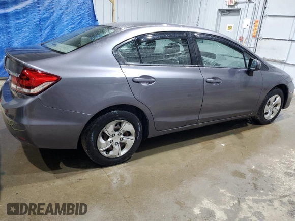 2015 Honda Civic Sedan LX with VIN 19XFB2F59FE036367, listed as a Copart auction lot 47978985 with 63,677 mi miles and Salvage Title. Bid and sale history available at carsss.com. Image 3.