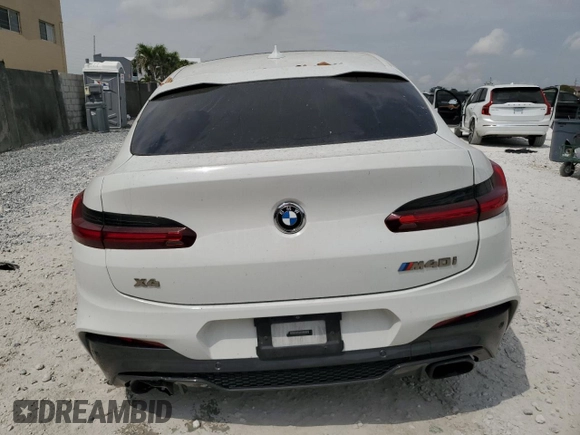 2020 BMW X4 M40i with VIN 5UX2V5C07L9B55214, listed as a Copart auction lot 49868665 with 46,287 mi miles and Salvage Title. Bid and sale history available at carsss.com. Image 6.