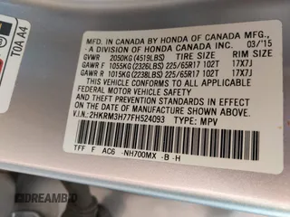 2015 Honda CR-V EX-L with VIN 2HKRM3H77FH524093, listed as a IAAI auction lot 41912203 with 157,328 mi miles. Bid and sale history available at carsss.com. Image 9.