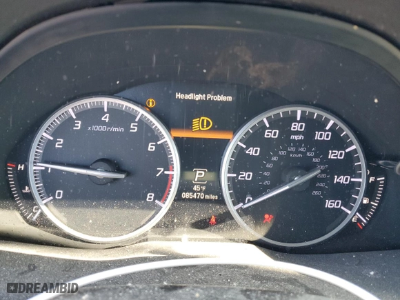 2018 Acura RDX w/Advance Pkg with VIN 5J8TB4H75JL018477, listed as a Copart auction lot 46318155 with 85,470 mi miles and Salvage Title. Bid and sale history available at carsss.com. Image 9.