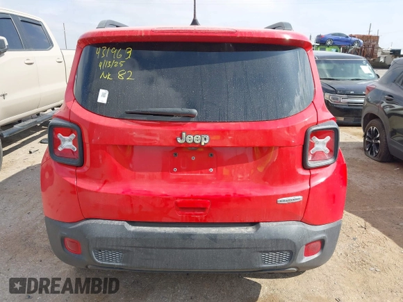 2020 Jeep Renegade Altitude with VIN ZACNJAB17LPL84093, listed as a IAAI auction lot 42122399 with 32,541 mi miles and . Bid and sale history available at DreamBid. Image 16.