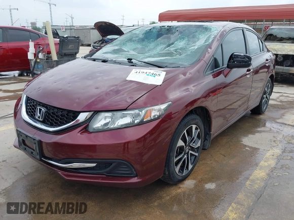 2015 Honda Civic EX with VIN 2HGFB2F8XFH562376, listed as a IAAI auction lot 41947465 with 73,040 mi miles and . Bid and sale history available at carsss.com. Image 19.