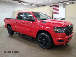 2021 Ram 1500 Big Horn with VIN 1C6SRFBT6MN771958, listed as a Copart auction lot 56236575 with 76,090 mi miles and Salvage title. Bid and sale history available at DreamBid. Image 4.