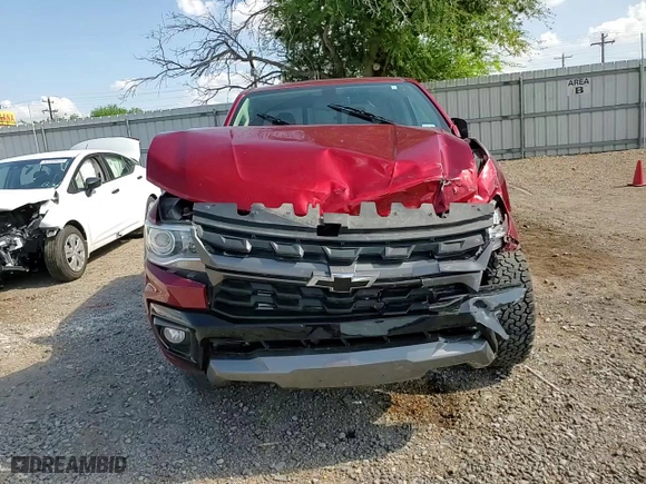2021 Chevrolet Colorado 2WD Z71 with VIN 1GCGSDEN8M1222192, listed as a Copart auction lot 67338574 with 77,941 mi miles and Salvage Title. Bid and sale history available at carsss.com. Image 11.