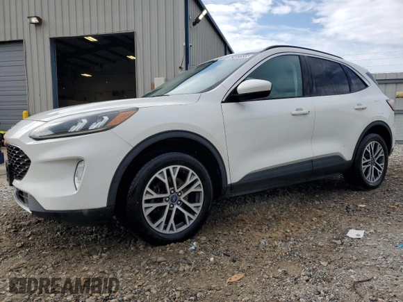 2021 Ford Escape SEL z VIN 1FMCU9H67MUA65291, wystawiony jako Copart lot #63403555 z przebiegiem 122 034 mil mil oraz Szkoda całkowita • Salvage title. Historia ofert i sprzedaży dostępna na DreamBid. Obrazek 1.