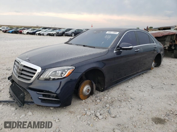 2020 Mercedes-Benz S-Class S 450 with VIN WDDUG6GB5LA527303, listed as a Copart auction lot 56611584 with 0 mi miles and Salvage Title. Bid and sale history available at carsss.com. Image 1.