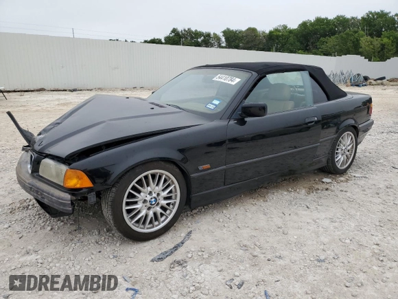 1996 BMW 3-Series 328IC with VIN WBABK8327TET92381, listed as a Copart auction lot 54410784 with 102,695 mi miles and Salvage Title. Bid and sale history available at carsss.com. Image 1.