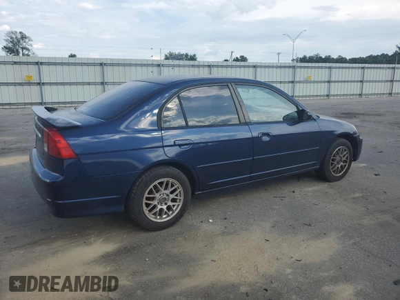 2005 Honda Civic LX z VIN 1HGES16595L031005, wystawiony jako Copart lot #55381195 z przebiegiem Nie podano mil oraz Szkoda całkowita • Salvage title. Historia ofert i sprzedaży dostępna na DreamBid. Obrazek 3.