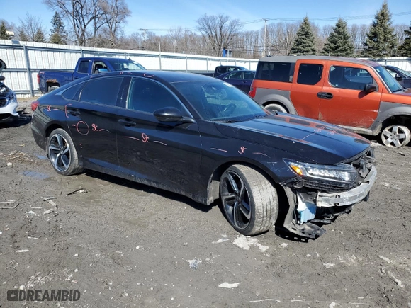 2020 Honda Accord Sedan Sport with VIN 1HGCV1F31LA002975, listed as a Copart auction lot 48483365 with 119,100 mi miles and Salvage Title. Bid and sale history available at carsss.com. Image 4.