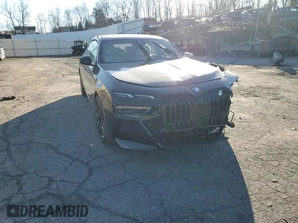 2023 BMW 7 Series 760i xDrive with VIN WBA33EJ0XPCM80117, listed as a Copart auction lot 84407104 with Not provided miles and Salvage title. Bid and sale history available at DreamBid. Image 11.