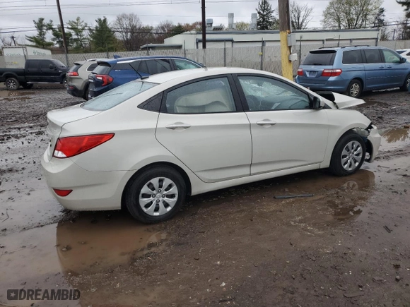 2016 Hyundai Accent SE with VIN KMHCT4AE6GU003909, listed as a Copart auction lot 52086775 with 0 mi miles and Salvage Title. Bid and sale history available at carsss.com. Image 3.