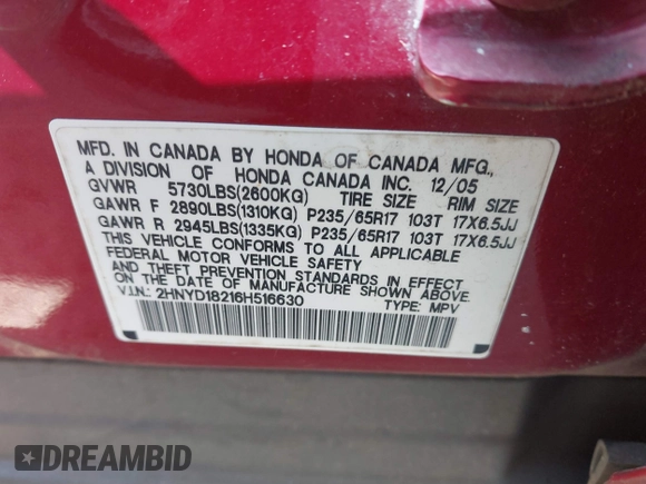 2006 Acura MDX with VIN 2HNYD18216H516630, listed as a IAAI auction lot 41757669 with 247,749 mi miles. Bid and sale history available at carsss.com. Image 9.