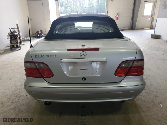 2002 Mercedes-Benz CLK-Class with VIN WDBLK65G92T114739, listed as a Copart auction lot 46654895 with 91,209 mi miles and Salvage Title. Bid and sale history available at carsss.com. Image 6.
