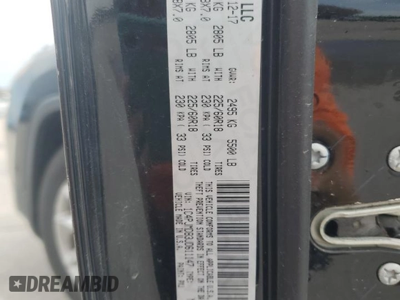 2018 Jeep Cherokee Limited с VIN 1C4PJMDB3JD611147, выставлен на аукционе Copart как лот 62968775 с пробегом 219 871 миль миль и Чистый • Clean title. История ставок и продаж доступна на DreamBid. Изображение 13.