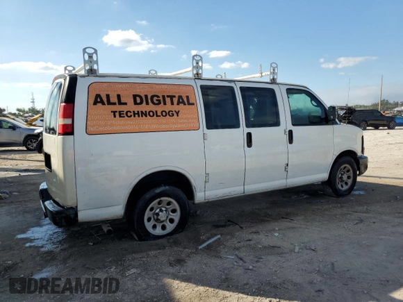 2013 Chevrolet Express Cargo Van with VIN 1GCSGAFXXD1160031, listed as a Copart auction lot 44134075 with 200,794 mi miles and Clean Title. Bid and sale history available at carsss.com. Image 3.
