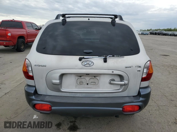 2004 Hyundai Santa Fe GLS with VIN KM8SC13D94U584316, listed as a Copart auction lot 46545185 with 107,682 mi miles and Salvage Title. Bid and sale history available at carsss.com. Image 6.