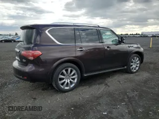 2011 Infiniti QX56 7-passenger with VIN JN8AZ2NE0B9004627, listed as a Copart auction lot 57355615 with 242,036 mi miles and Clean title. Bid and sale history available at DreamBid. Image 3.
