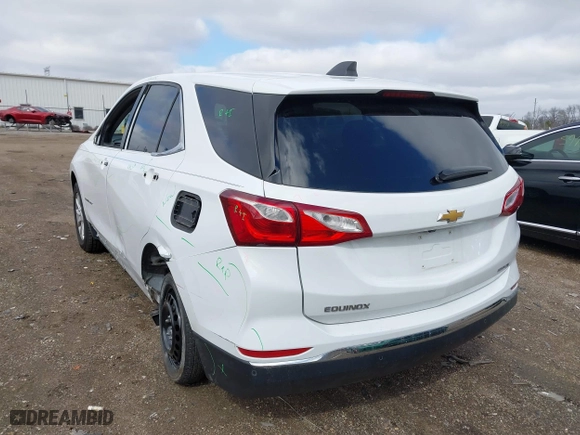 2020 Chevrolet Equinox LT with VIN 3GNAXTEV3LL256461, listed as a IAAI auction lot 41859943 with 59,290 mi miles. Bid and sale history available at carsss.com. Image 3.