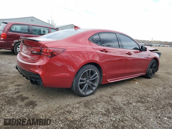 2020 Acura TLX w/A-Spec Pkg with VIN 19UUB3F62LA801635, listed as a Copart auction lot 79255494 with 64,464 mi miles and Salvage Title. Bid and sale history available at carsss.com. Image 3.