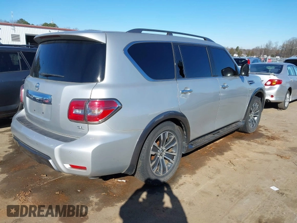2019 Nissan Armada SL with VIN JN8AY2NDXK9085369, listed as a IAAI auction lot 41265930 with Not provided miles and . Bid and sale history available at DreamBid. Image 4.