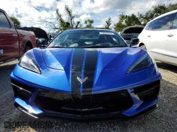 2020 Chevrolet Corvette 3LT with VIN 1G1Y83D42L5111871, listed as a Copart auction lot 73937614 with 26,692 mi miles and Non Repairable. Bid and sale history available at carsss.com. Image 5.