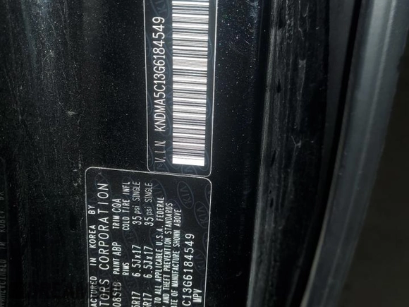 2016 Kia Sedona L with VIN KNDMA5C13G6184549, listed as a Copart auction lot 48120105 with 59,786 mi miles and Salvage Title. Bid and sale history available at DreamBid. Image 13.