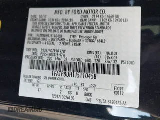 2018 Ford Mustang EcoBoost Premium with VIN 1FATP8UH1J5110458, listed as a IAAI auction lot 41454016 with 26,146 mi miles and . Bid and sale history available at DreamBid. Image 9.