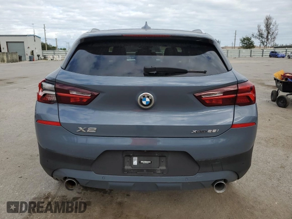 2023 BMW X2 xDrive28i with VIN WBXYJ1C07P5V54492, listed as a Copart auction lot 80983664 with 24,178 mi miles and Salvage Title. Bid and sale history available at carsss.com. Image 6.