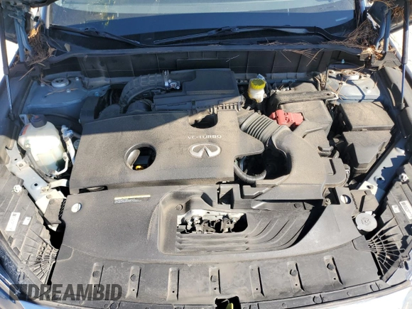 2022 Infiniti QX50 LUXE with VIN 3PCAJ5BA6NF122374, listed as a Copart auction lot 46030365 with 25,287 mi miles and Salvage Title. Bid and sale history available at carsss.com. Image 12.
