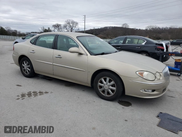 2009 Buick LaCrosse CXL with VIN 2G4WD582491270654, listed as a Copart auction lot 47790535 with 191,106 mi miles and Salvage Title. Bid and sale history available at carsss.com. Image 4.