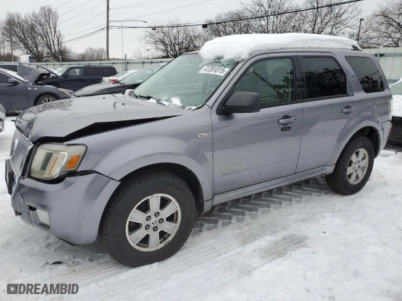 2008 Mercury Mariner with VIN 4M2CU81ZX8KJ50074, listed as a Copart auction lot 41391815 with 160,665 mi miles and Salvage Title. Bid and sale history available at carsss.com. Image 1.