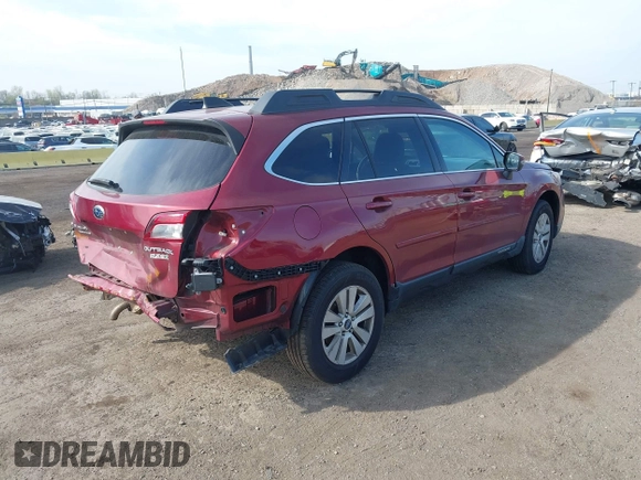2017 Subaru Outback Premium with VIN 4S4BSAFC9H3418315, listed as a IAAI auction lot 42012091 with 62,906 mi miles and . Bid and sale history available at DreamBid. Image 4.