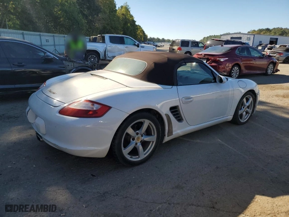 2008 Porsche Boxster with VIN WP0CA29828U712528, listed as a Copart auction lot 76091634 with 107,931 mi miles and Salvage Title. Bid and sale history available at carsss.com. Image 3.