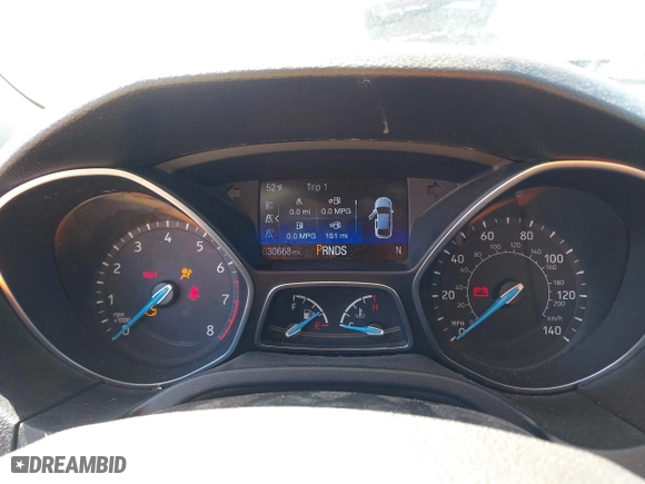 2017 Ford Focus SEL with VIN 1FADP3H26HL298302, listed as a IAAI auction lot 41983527 with 30,668 mi miles. Bid and sale history available at carsss.com. Image 7.