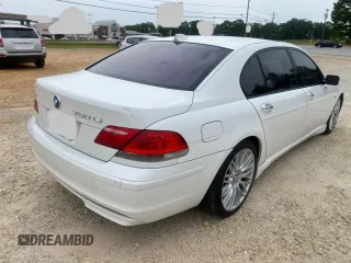 2007 BMW 7 Series 750Li with VIN WBAHN83547DT65694, listed as a Copart auction lot 56299075 with 167,510 mi miles and Clean Title. Bid and sale history available at DreamBid. Image 4.
