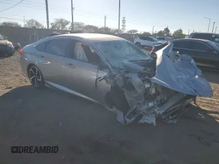 2018 Honda Accord Sedan Sport 1.5T with VIN 1HGCV1F30JA089488, listed as a Copart auction lot 87733435 with 0 mi miles and Salvage Title. Bid and sale history available at carsss.com. Image 4.