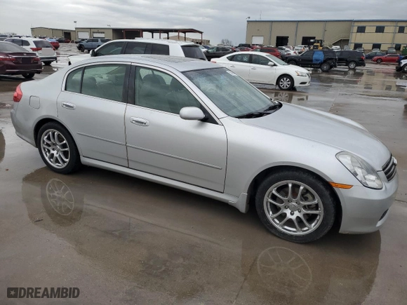 2006 Infiniti G35 Sedan with VIN JNKCV51EX6M520602, listed as a Copart auction lot 50995185 with 143,463 mi miles and Salvage Title. Bid and sale history available at carsss.com. Image 4.