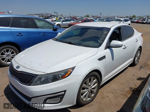 2015 Kia Optima EX with VIN 5XXGN4A7XFG475391, listed as a IAAI auction lot 42468698 with 144,914 mi miles and . Bid and sale history available at DreamBid. Image 2.