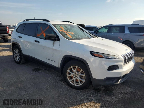 2016 Jeep Cherokee Altitude with VIN 1C4PJLAB6GW234549, listed as a Copart auction lot 58246085 with Not provided miles and Salvage title. Bid and sale history available at DreamBid. Image 4.
