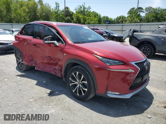 2015 Lexus NX 200t with VIN JTJBARBZ2F2021593, listed as a Copart auction lot 56943015 with 128,331 mi miles and Salvage title. Bid and sale history available at DreamBid. Image 4.