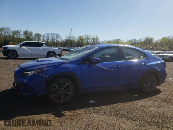 2022 Subaru WRX with VIN JF1VBAA64N9006739, listed as a Copart auction lot 54883615 with 23,724 mi miles and Salvage title. Bid and sale history available at DreamBid. Image 1.