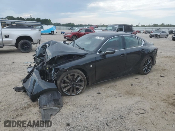 2024 Lexus IS 350 F Sport with VIN JTHGZ1B26R5077771, listed as a Copart auction lot 57396885 with 16,162 mi miles and Salvage title. Bid and sale history available at DreamBid. Image 1.