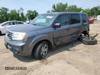2013 Honda Pilot LX z VIN 5FNYF4H25DB057770, wystawiony jako Copart lot #60757565 z przebiegiem 128 842 mil mil oraz Szkoda całkowita • Salvage title. Historia ofert i sprzedaży dostępna na DreamBid. Obrazek 1.